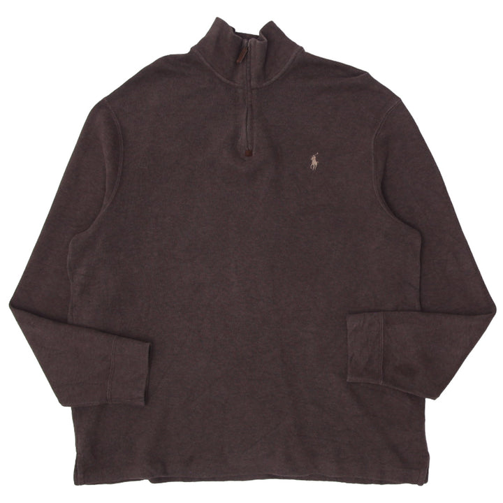 Mens Polo by Ralph Lauren Brown Quarter Zip Sweater