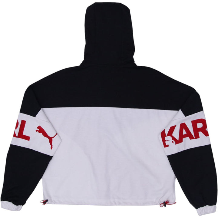 Ladies Puma Karl Lagerfeld Crop Quarter Zip Pullover Hoodie
