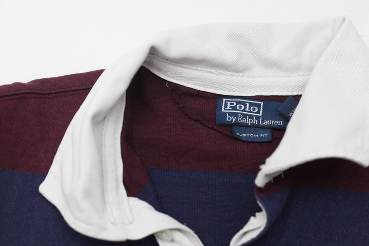 Mens Polo Ralph Lauren 8 Embroidered Stripe Rugby Shirt - Fashion Rerun Vintage Migration_T-Shirt