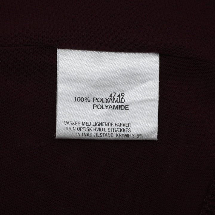 Y2K Ladies S.E.A. L Plum Burgundy Sheer Mesh Ruffle Tank Top Burgundy Size M/L