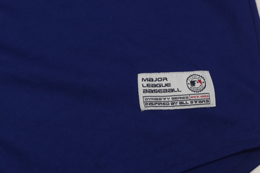 Mens Chicago Cubs Baseball Jersey Blue Red Button Down Dynasty Series