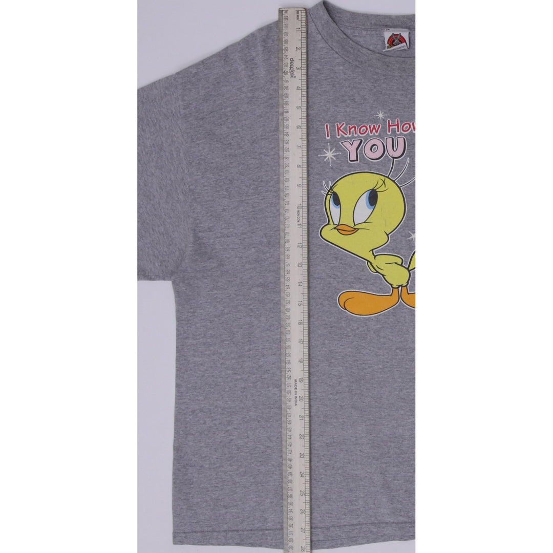 Vintage Mens Looney Tunes Tweety Bird "I Know How YOU FEEL...I Just DON'T CARE!"