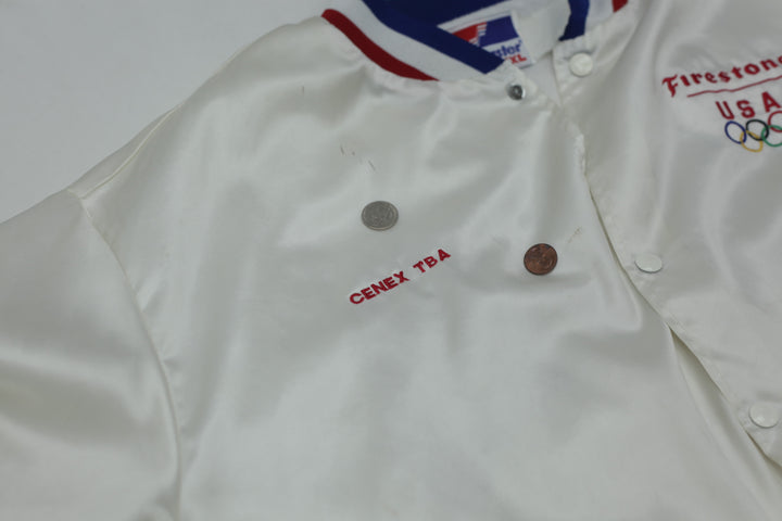 Vintage Swingster USA Olympic Satin Bomber Jacket Made in USA XXL - Fashion Rerun Vintage Migration_Jacket