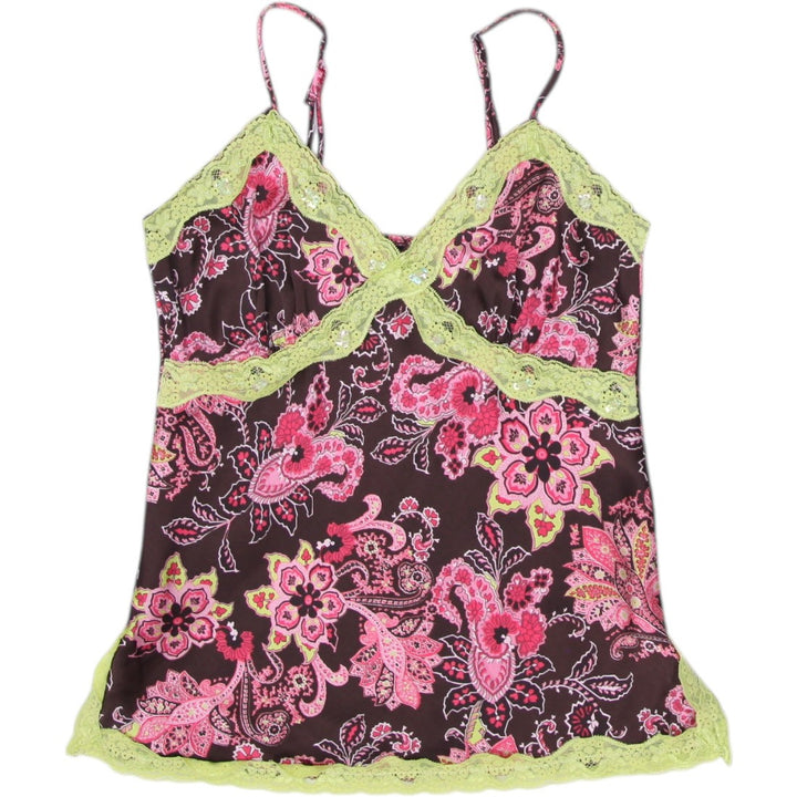 Y2K Paisley Lace Trim Cami Top Size XS | Migration_Y2K Tops | Fashion Rerun