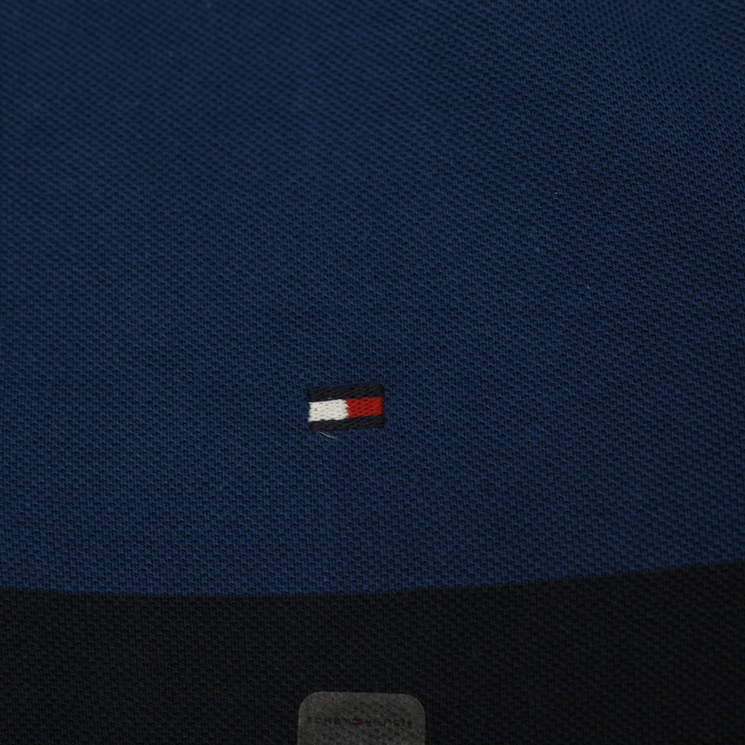 Mens Tommy Hilfiger Long Sleeve Chest Stripe Rugby Polo T-Shirt Size S