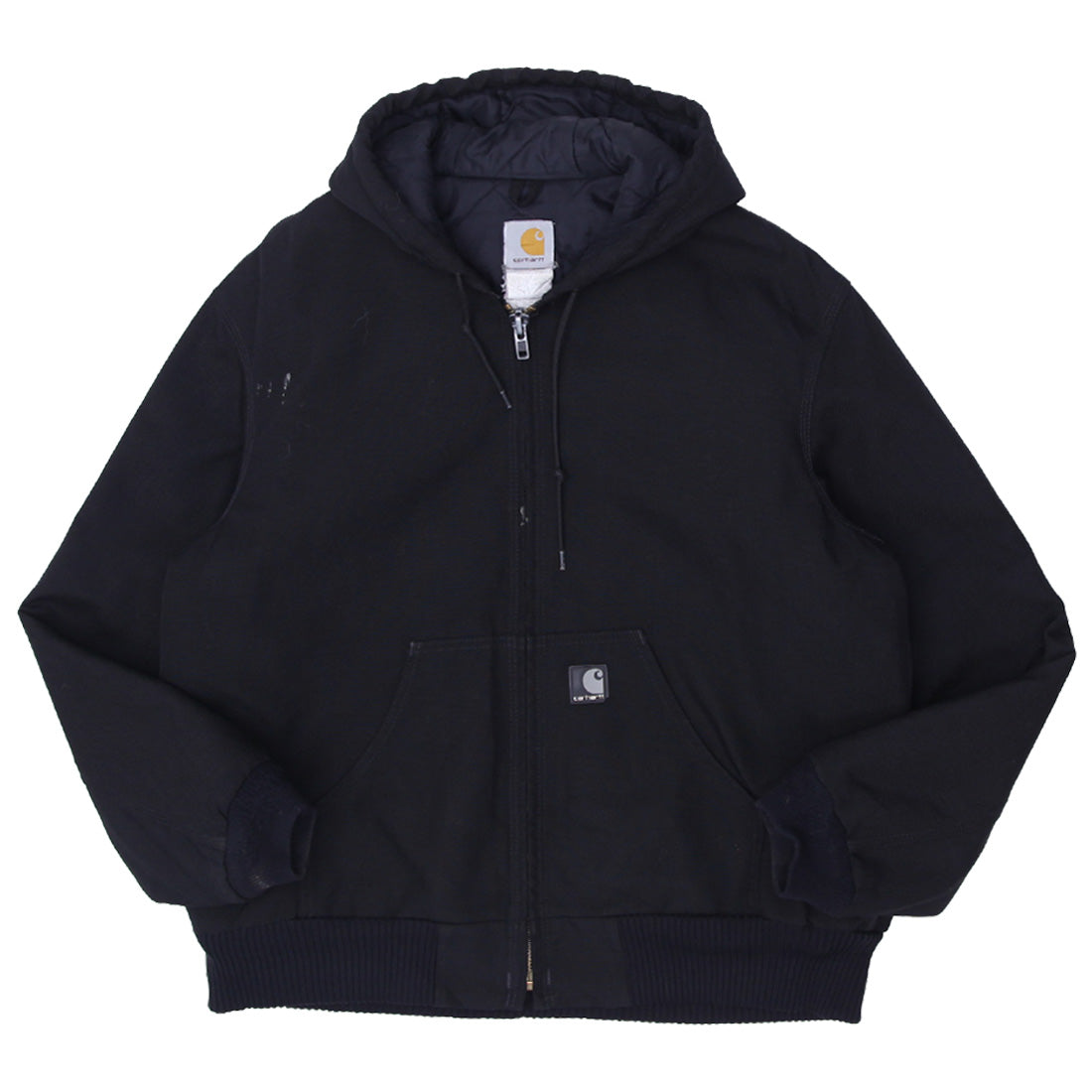 Shop Mens Carhartt J25 MDT Hooded Workwear Jacket Navy | Fashion Rerun