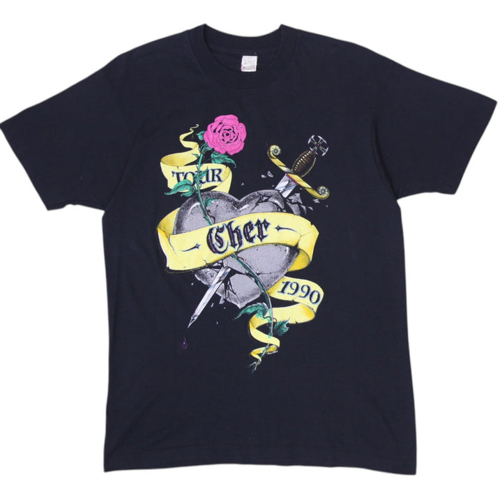 Vintage 1990 Cher Heart of Stone Concert Tour Band T-Shirt Size XL | Migration_T-Shirts | Fashion Rerun