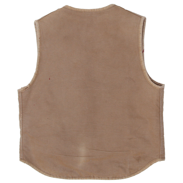Vintage Carhartt Sherpa Fleece Lined Full Zip Work Vest | Migration_Vests - Side View | Fashion Rerun
