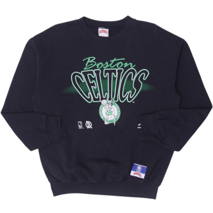 Vintage Black Boston Celtics Nutmeg Mills Crewneck Sweatshirt