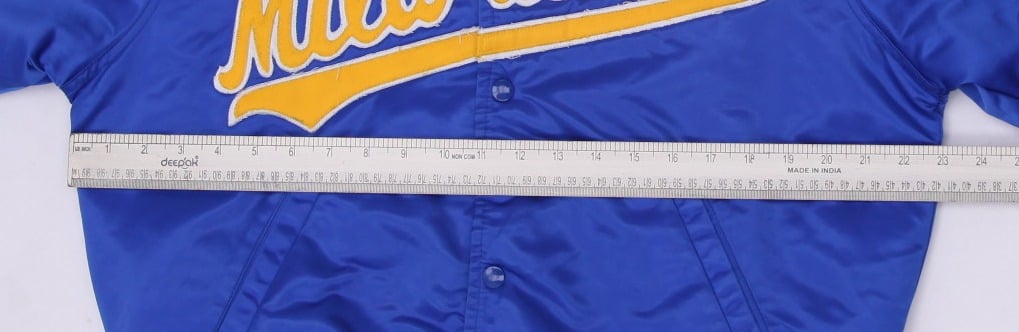 Vintage 90s Milwaukee Brewers MLB Satin Bomber Jacket Diamond Collection Made Size M | Migration_Jackets - Vi | Fashion Rerun