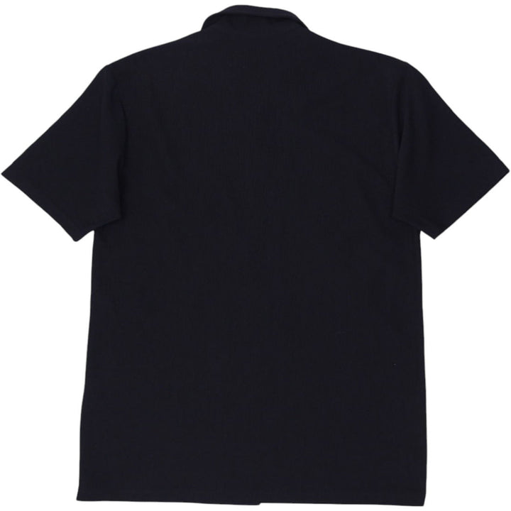 Mens R2 PLAYER Embroidered Dragon Black Short Sleeve Button Down Shirt