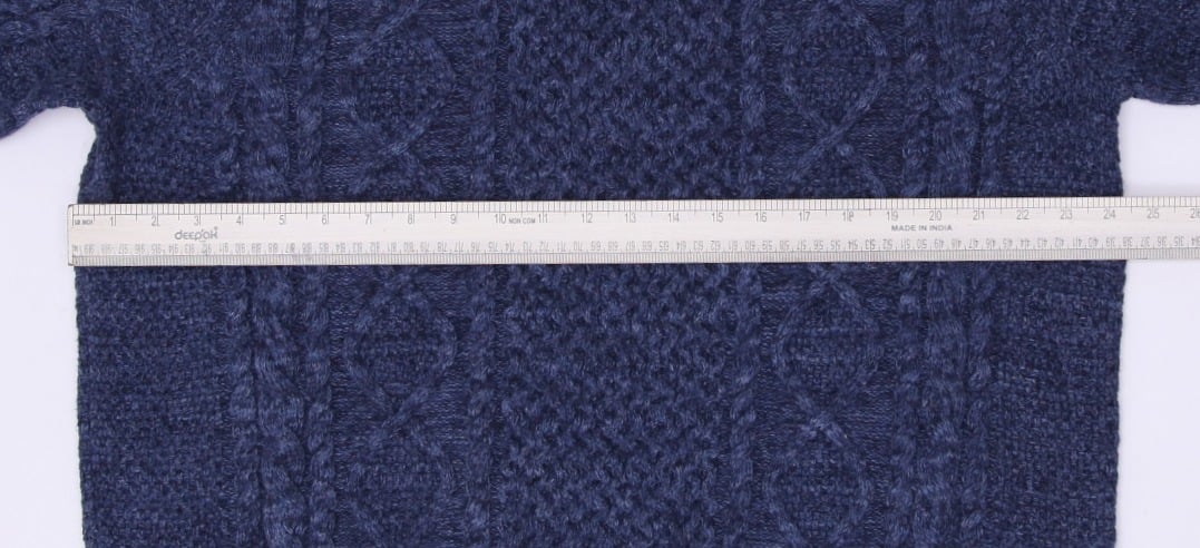 Mens Polo Ralph Lauren Sweater Navy Cable Knit 100% Cotton XL