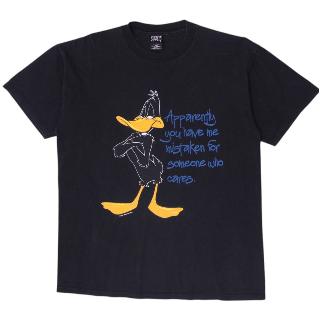 Vintage Mens 90s Daffy Duck Graphic Tee Black Sherry’s Best Made in USA