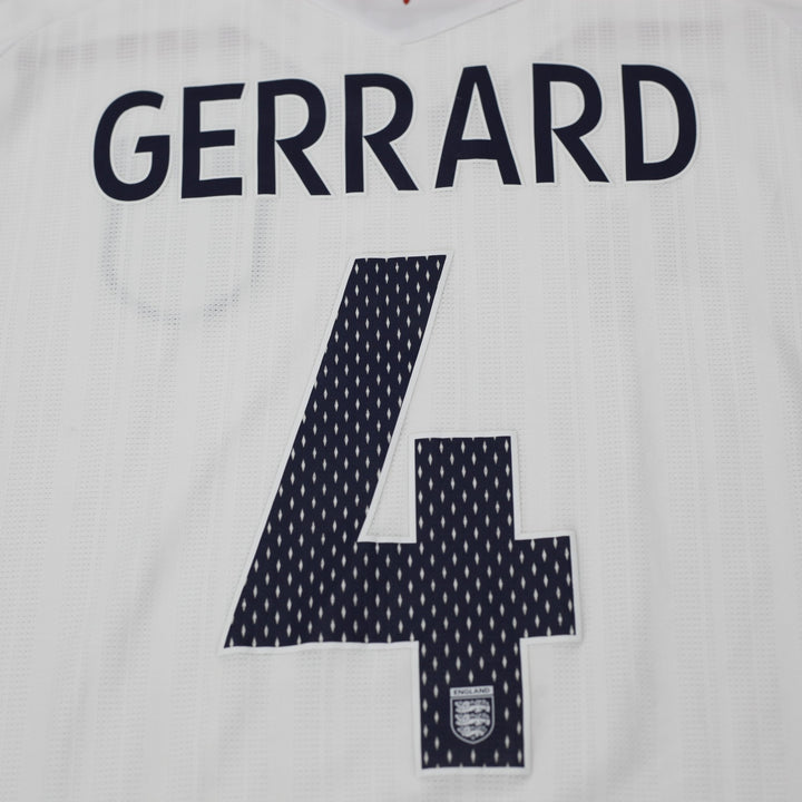 Mens Umbro England 2007-09 Home Football Shirt Jersey Umbro White #4 Size L