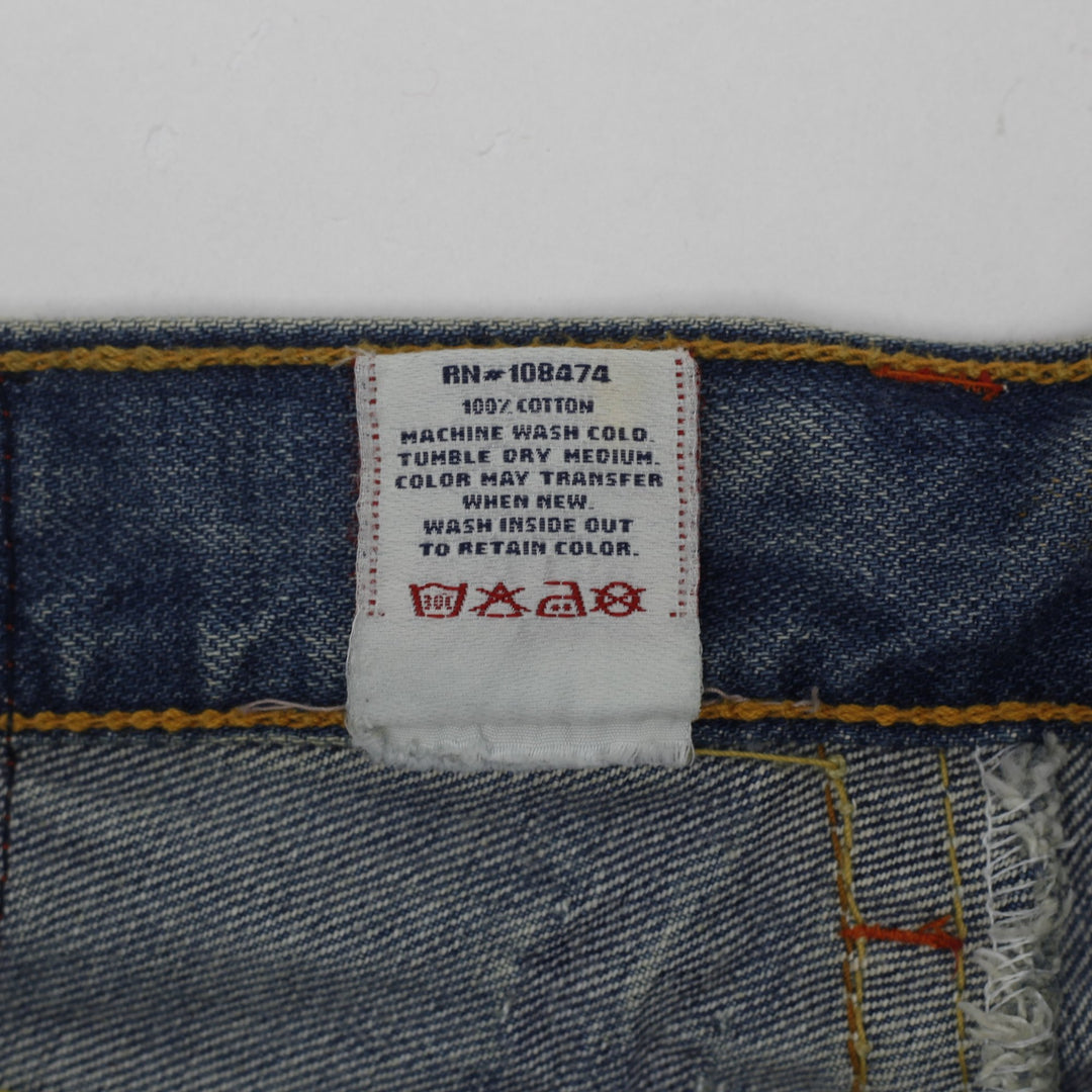 Y2K Mens True Religion Joey Flap Pocket Blue Denim Jeans Size 36x33