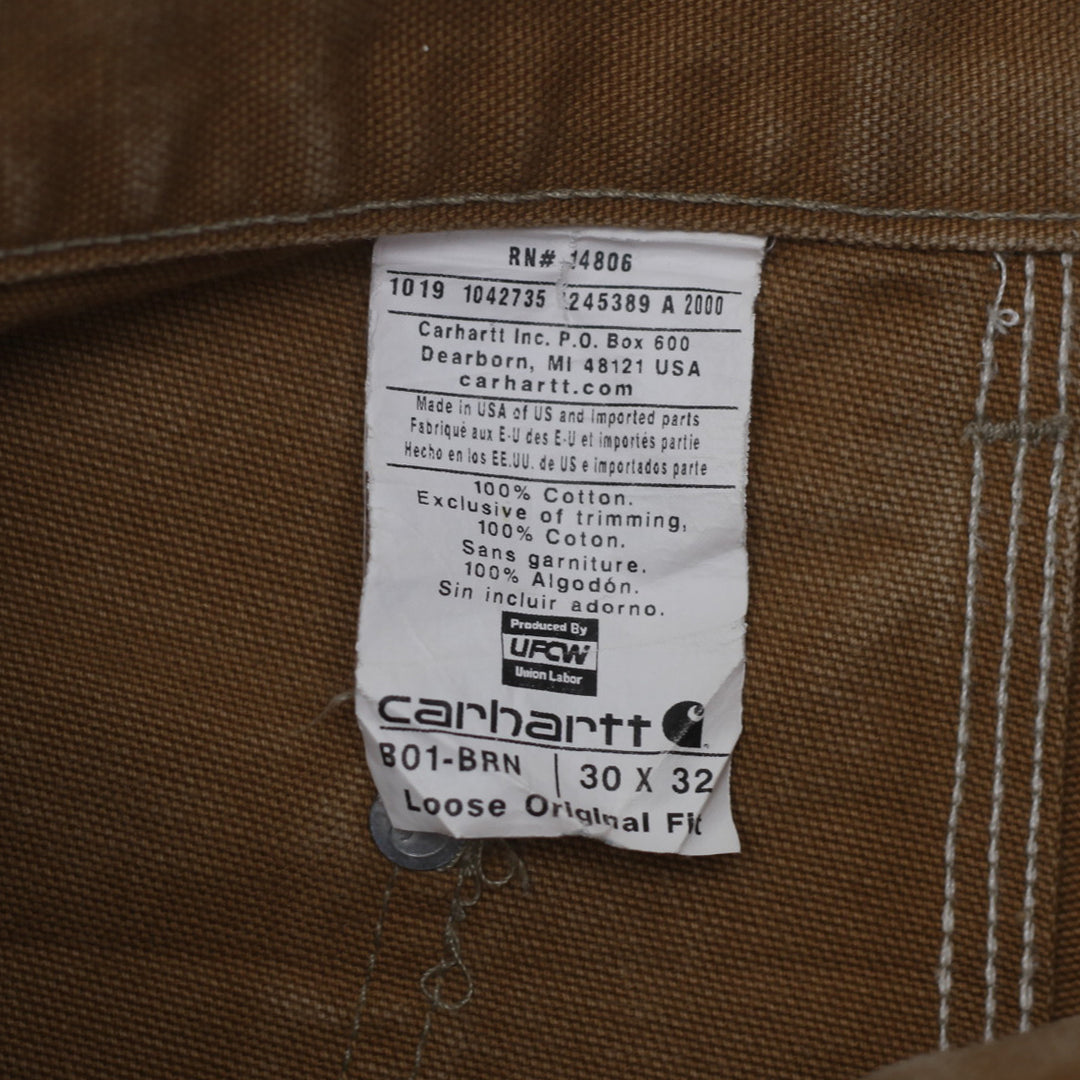 Mens Carhartt B01-BRN Loose Original Fit Double Knee Carpenter Pants - Fashion Rerun Vintage Migration_Pants