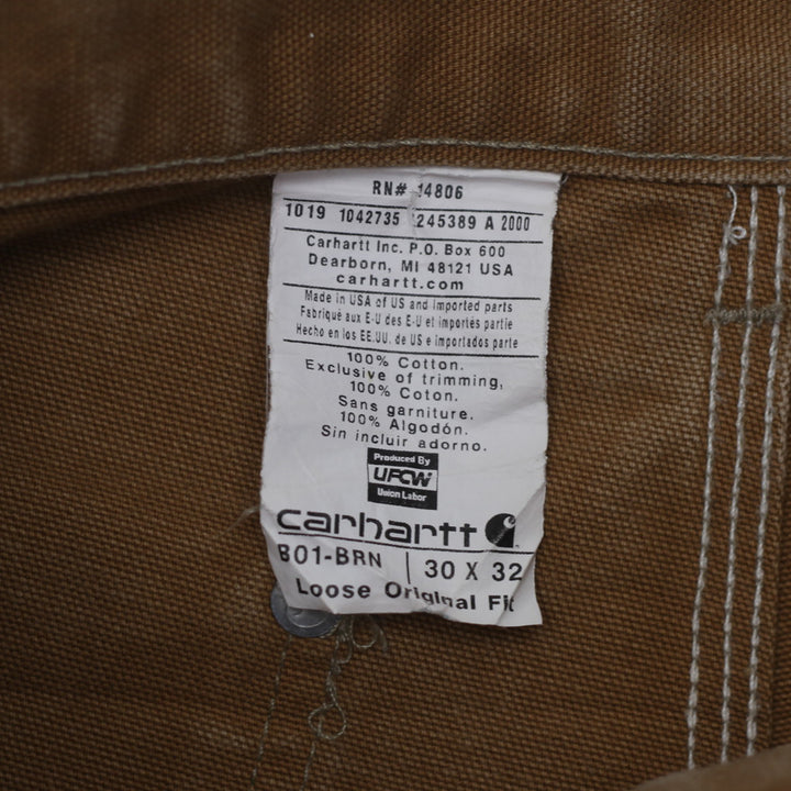 Mens Carhartt B01-BRN Loose Original Fit Double Knee Carpenter Pants - Fashion Rerun Vintage Migration_Pants