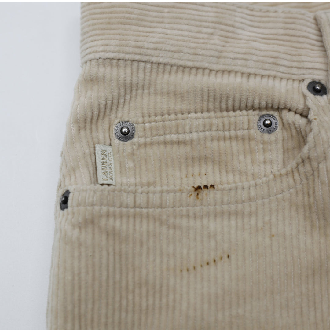 Lauren Jeans Co. Ralph Lauren Women's Beige Corduroy Pants Size 10