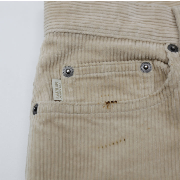 Lauren Jeans Co. Ralph Lauren Women's Beige Corduroy Pants Size 10
