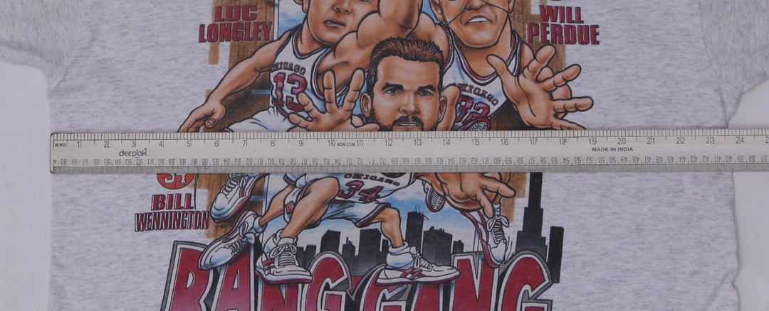 Vintage 90s Delta "Bang Gang" Chicago Bulls Caricature XL Made In USA | Migration_T-Shirts - View 11 | Fashion Rerun