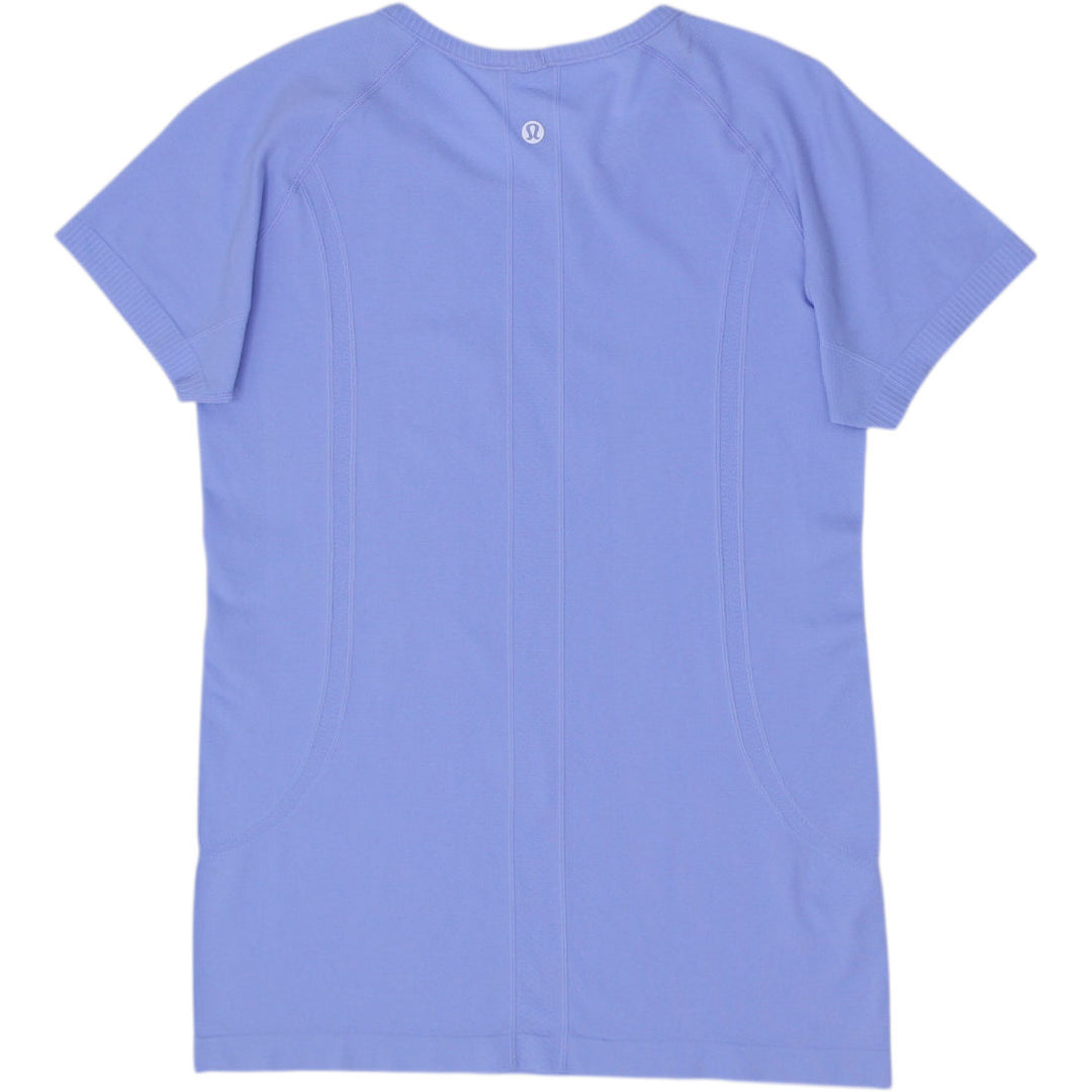 Ladies Lululemon Swiftly Tech Short Sleeve Shirt Periwinkle Blue Size 8
