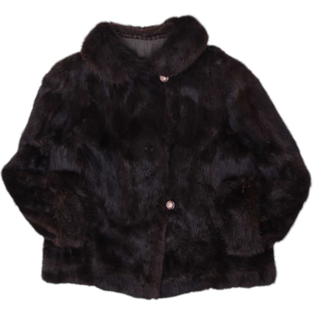 80's Mink Fur Monogramme | Migration_Fur Antiques - Side View | Fashion Rerun
