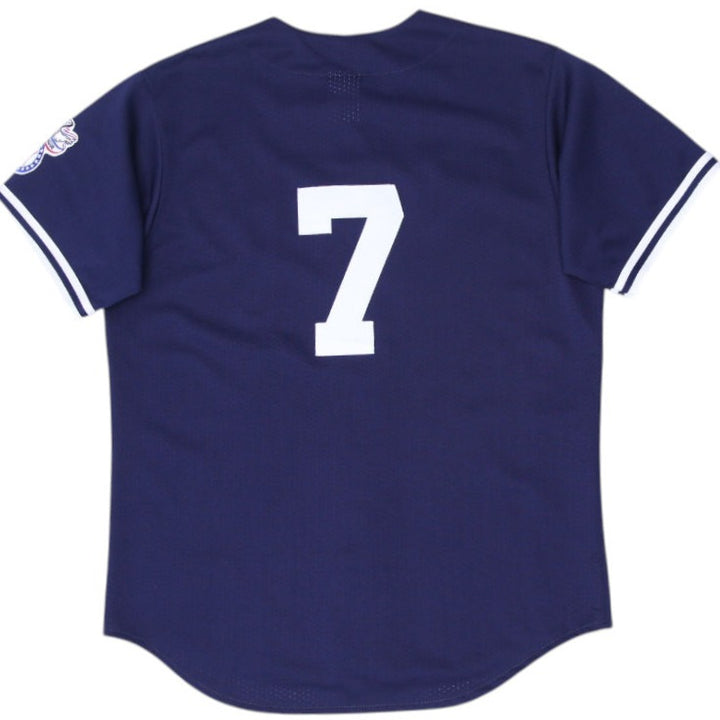 Vintage Majestic New York Yankees Baseball Navy Jersey Made In USA L | Migration_Jerseys - Side View | Fashion Rerun