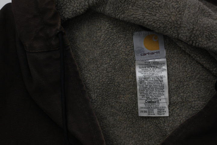 Mens Carhartt J141 DKB Sherpa Fleece Lined Workwear Hooded Jacket