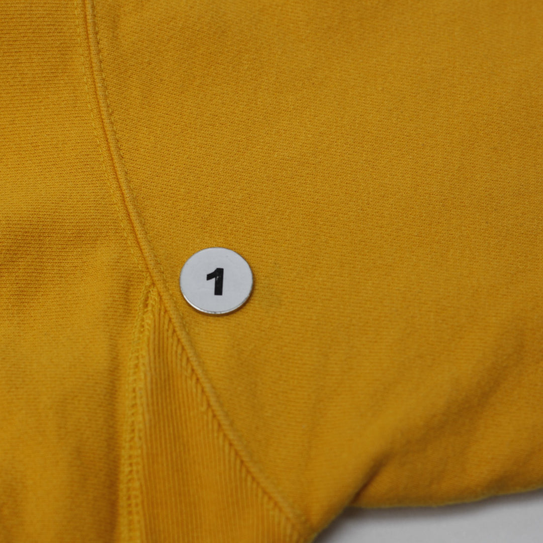 Mens Champion Reverse Weave  Mustard C Gold Heavyweight Pullover Hoodie Size S