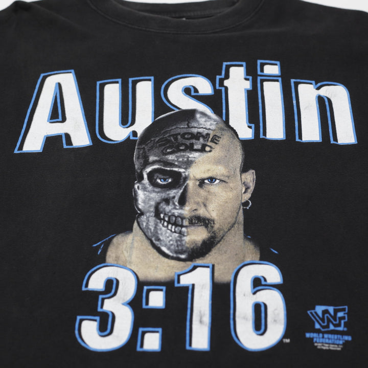 Vintage 90s Stone Cold Steve Austin 3:16 Split Face Wrestling T Shirt Size XL | Migration_T-Shirts - View 6 | Fashion Rerun