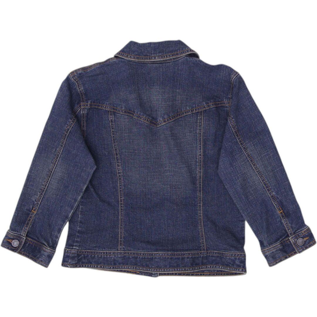 Y2K Ladies LOFT Casual Button Front Denim Jacket Size 4P
