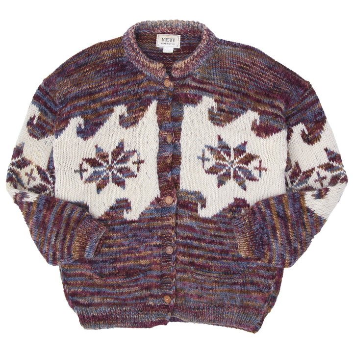 Yeti Hand Knitted Wool Sweater - Vintage Nordic Style, 100% Wool, Size L - Fashion Rerun Vintage Migration_Sweaters