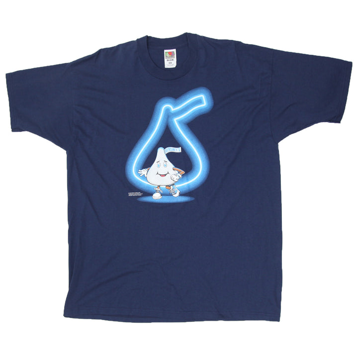 1996 Vintage Hersey's Chocolate T-Shirt Navy Fruit of the Loom XXL