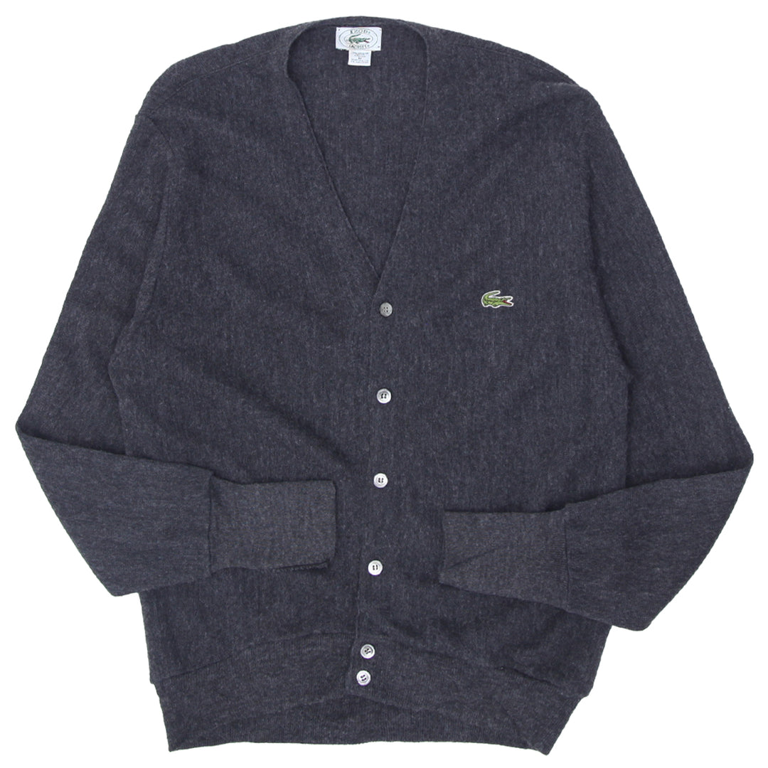 Shop Vintage IZOD Lacoste Cardigan Sweater Gray Made In USA Size M