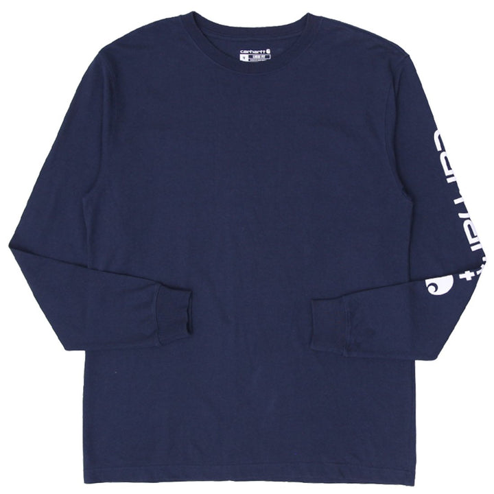 Mens Carhartt K231 NVY Loose Fit Long Sleeve T-Shirt
