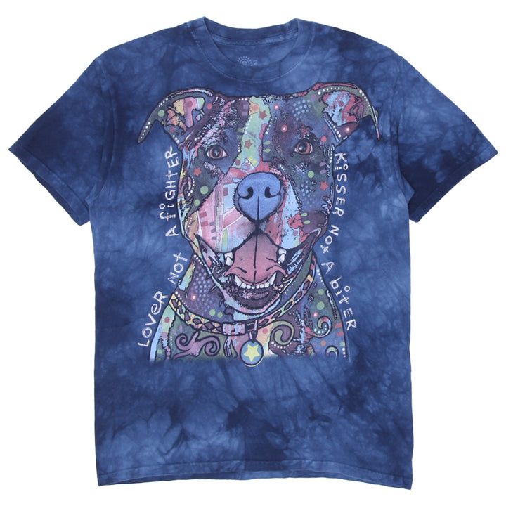 The Mountain Dean Russo Pop Art Pitbull Lover Not A Fighter Tie Dye T-Shirt