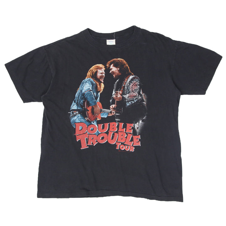 Vintage Double Trouble Tour T-Shirt S.Stitch Made In USA Black Winterland XL