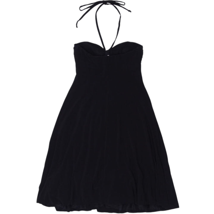 Y2K Ladies B.Darlin Dress Black Halter A-line Mini Elegant