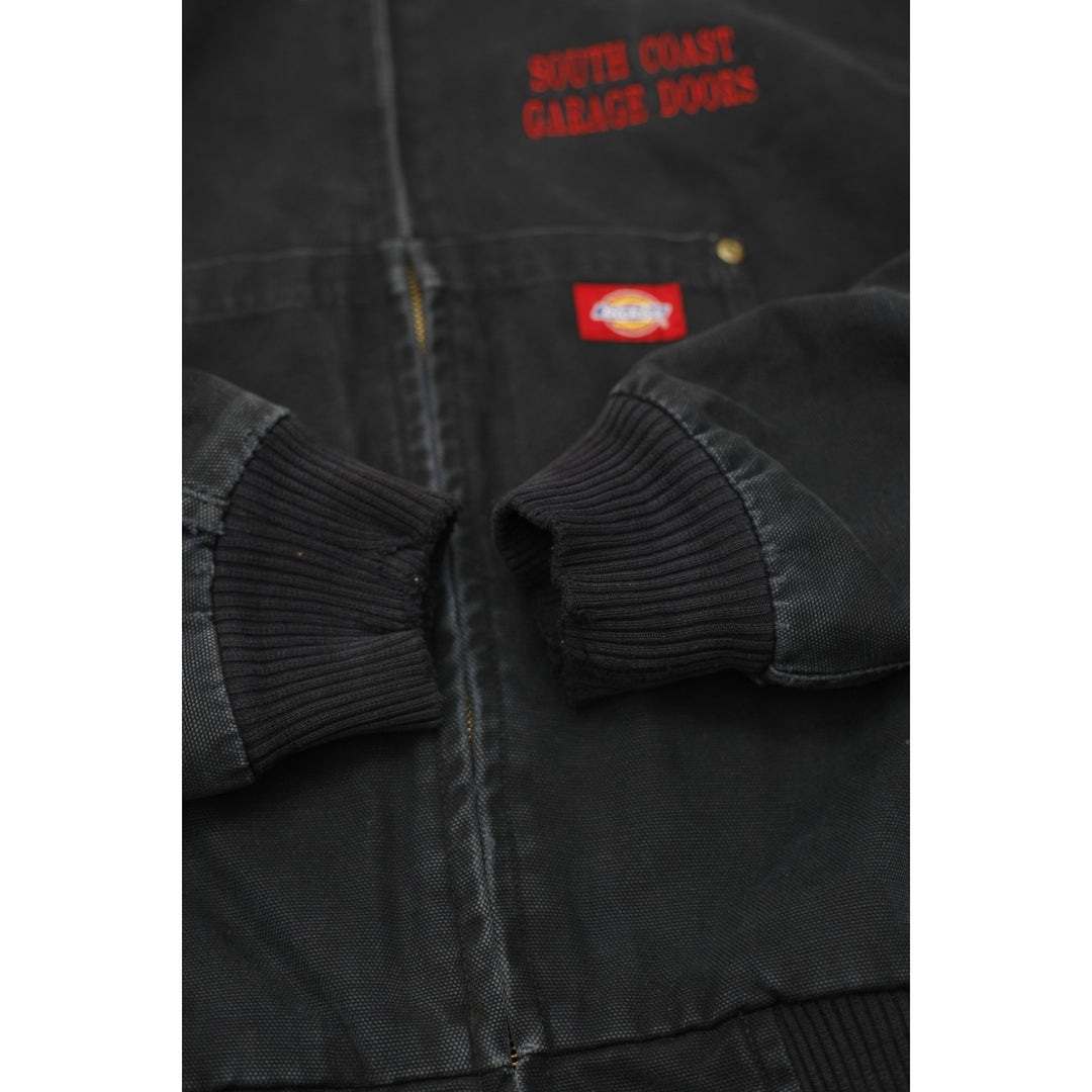 Mens Dickies Hooded Quilt Lined Canvas Duck Work Zip Up Jacket