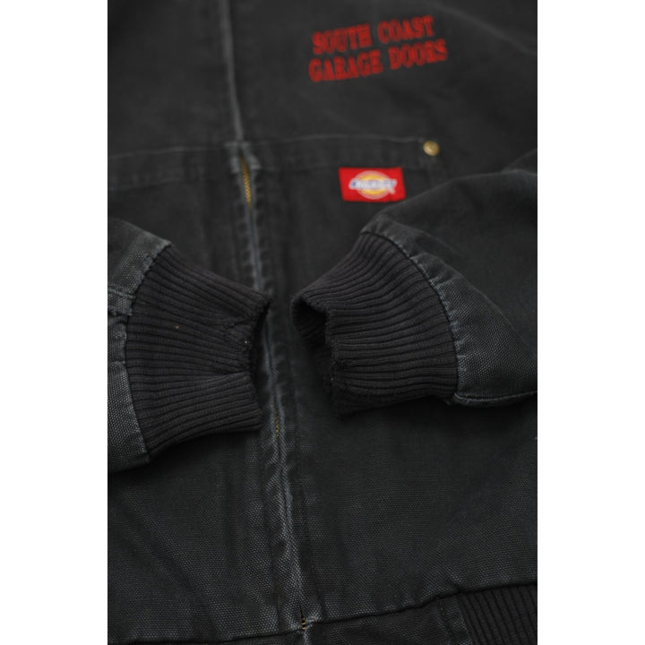 Mens Dickies Hooded Quilt Lined Canvas Duck Work Zip Up Jacket