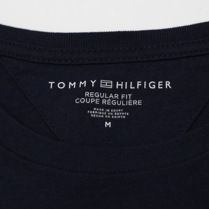 Mens Tommy Hilfiger Flag Graphic T-Shirt Navy Blue Regular Fit Size M