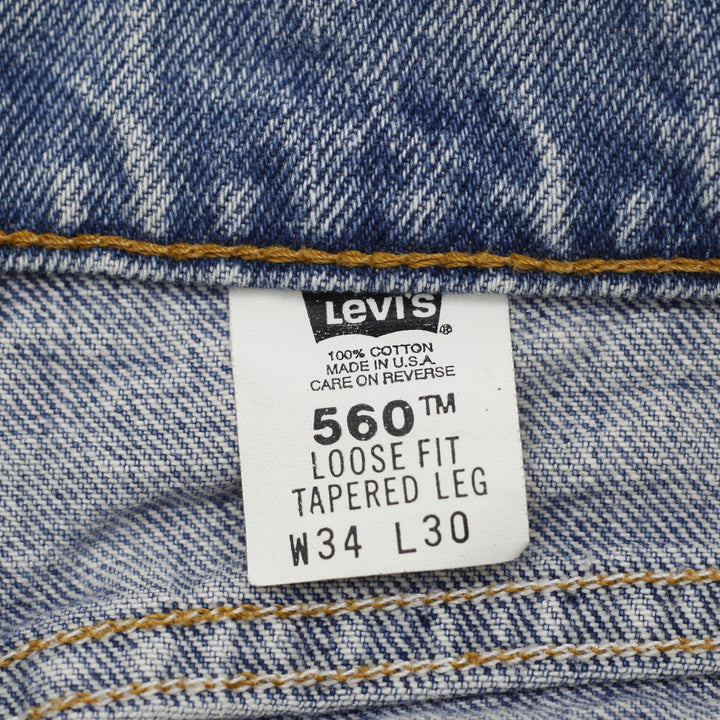 Vintage Mens Levis 560 Loose Fit Tapered Leg Jeans Size 34 X 30