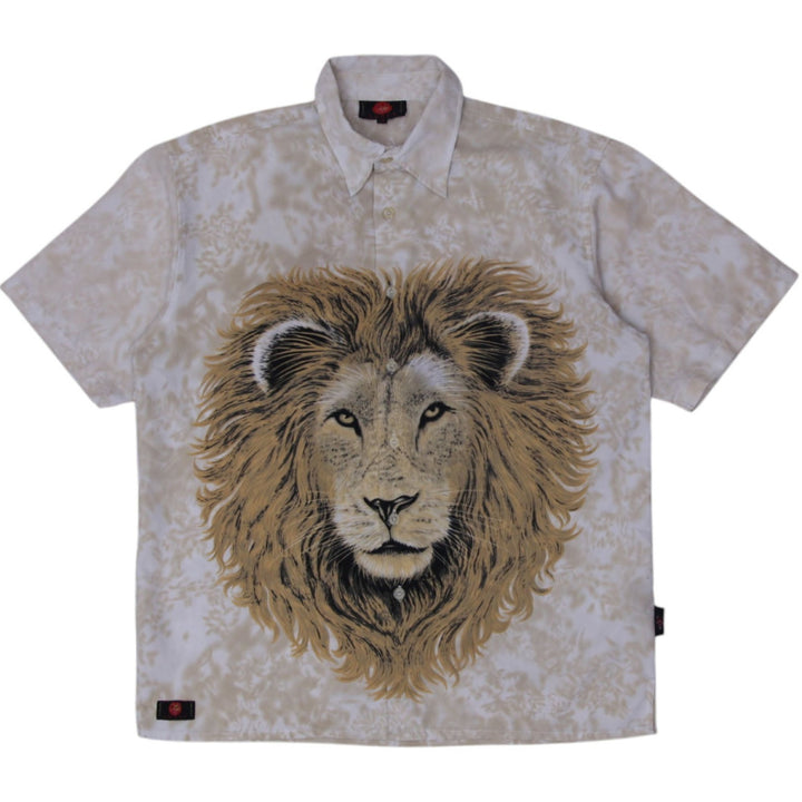 Mens Sword Lion Graphic Short Sleeve Shirt