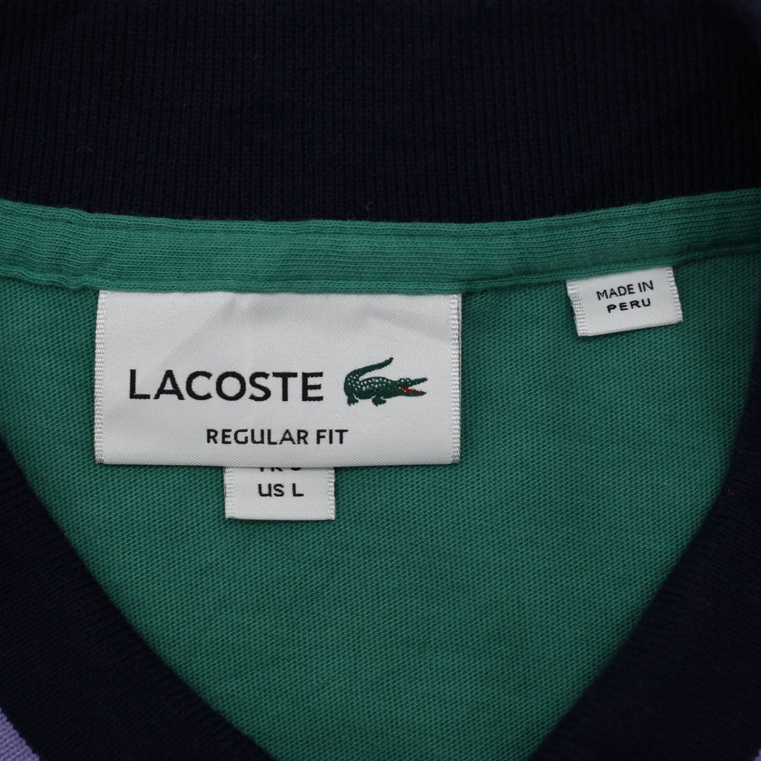 Mens Lacoste Regular Fit Tipped Collar Short Sleeve Polo T-Shirt Size L