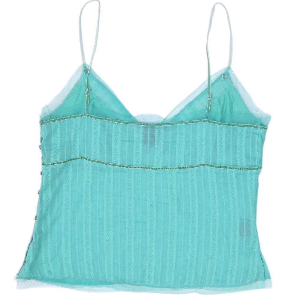 Y2K Ladies Street Legal Strappy Mesh Tank Top Size L | Migration_Y2K Tops - Side View | Fashion Rerun