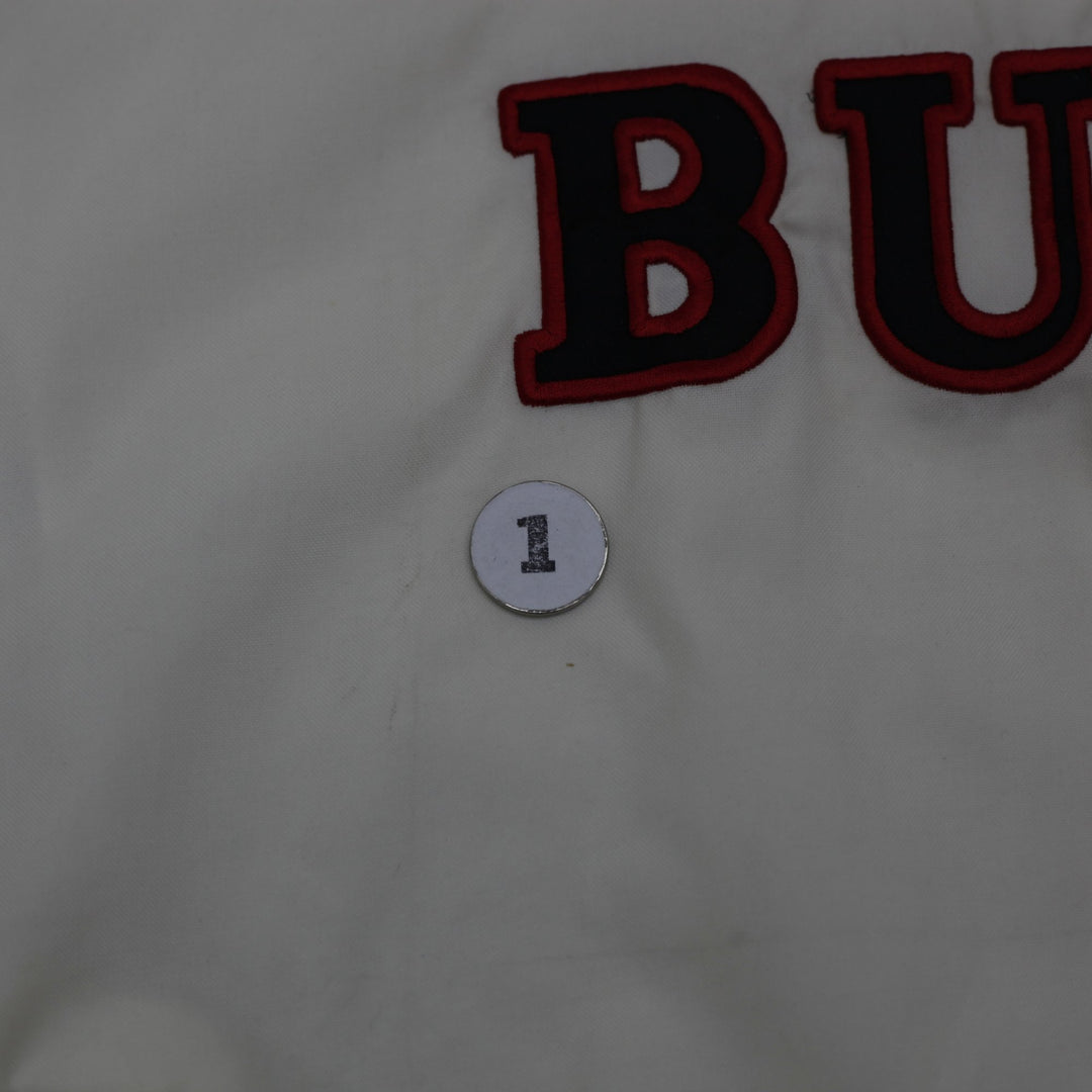 Vintage 90s Reebok NBA Chicago Bulls 1/4 Zip Nylon Windbreaker Jacket Size M