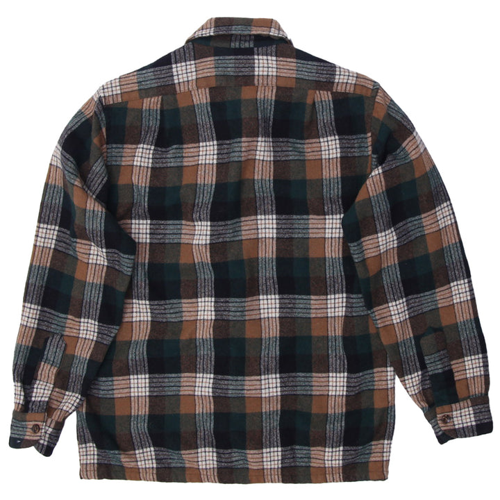 Vintage Pendleton Plaid Button Down Wool Shirt Made in USA