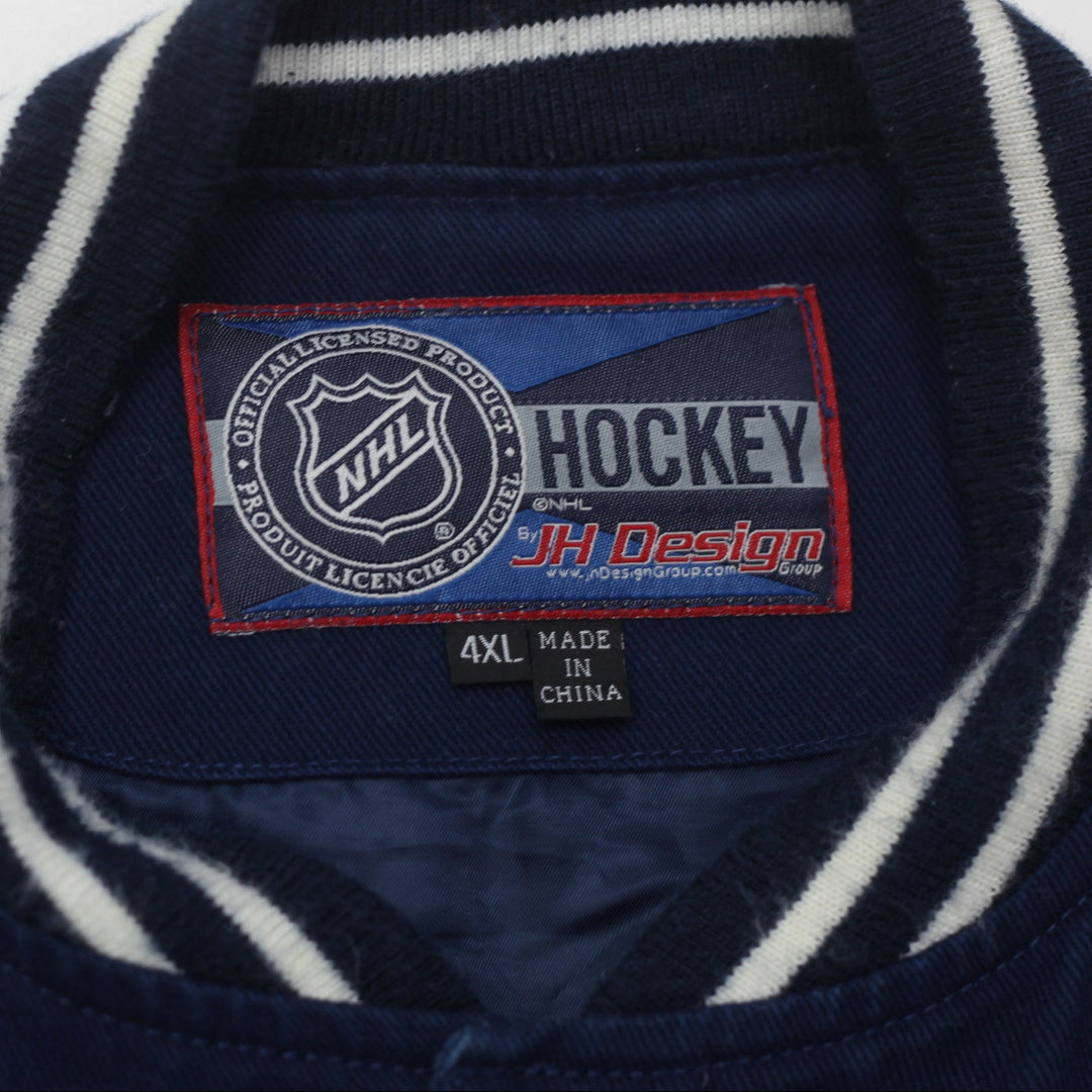 Vintage NHL Hockey New York Rangers JH Design Navy Twill Full Zip Jacket