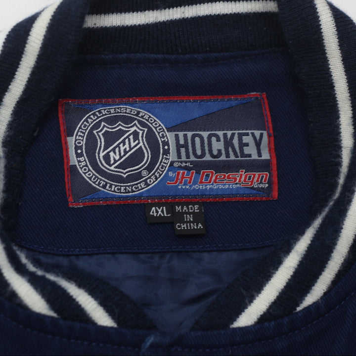 Vintage NHL Hockey New York Rangers JH Design Navy Twill Full Zip Jacket
