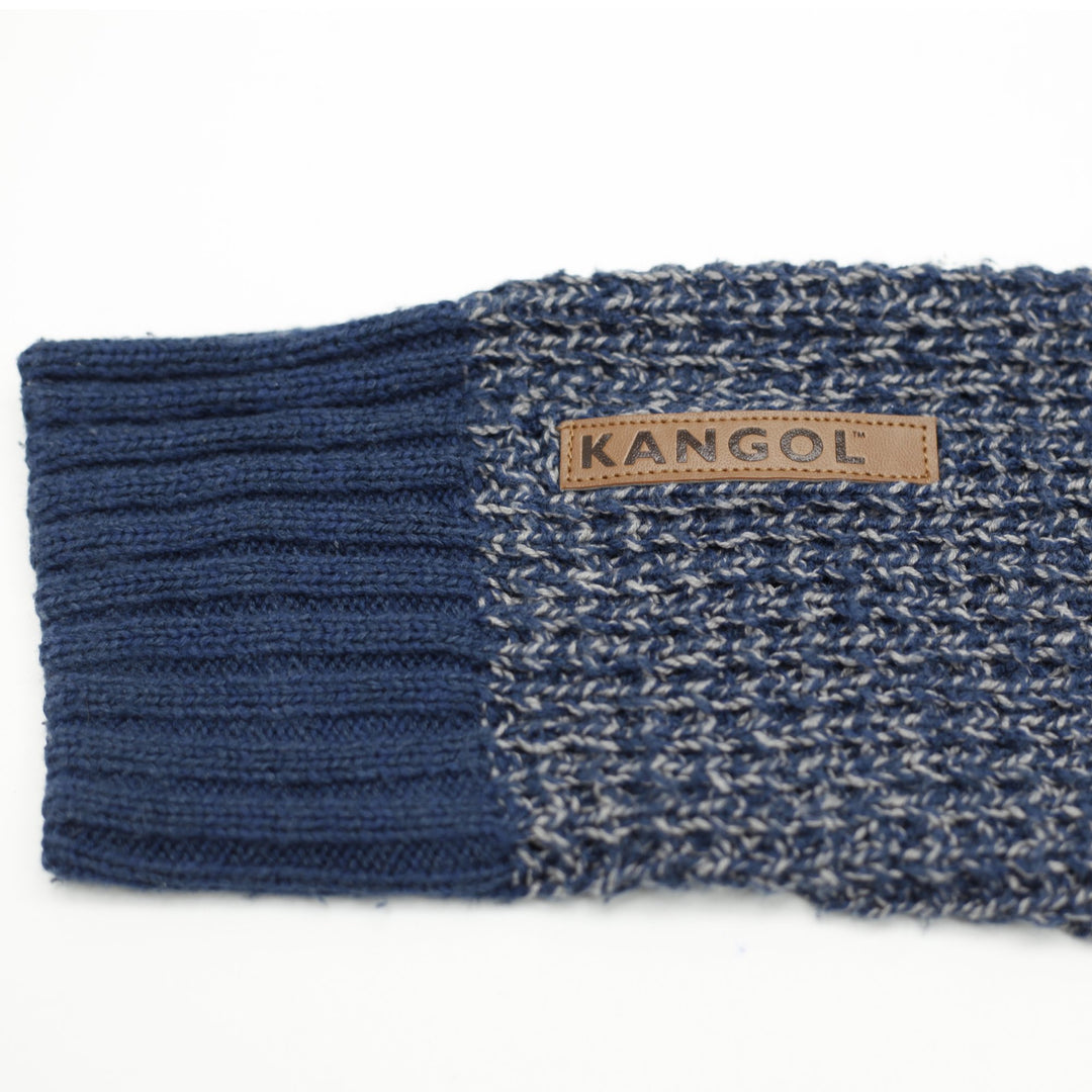 Mens Kangol Hoodie Blue Full Zip Knit Kangaroo Logo Comfy Size M